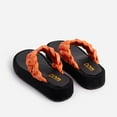 thumbnail image 4 of Anuirheih Womens Flip Flops Wedges Sandals for Women Wedge Flip Flops Comfort Chunky Thong Sandals Wedge Heels for Women(Orange), 4 of 6