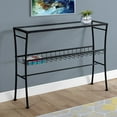 thumbnail image 2 of HomeRoots 332731 42 in. Black & Tempered Glass Hall Console Accent Table, 2 of 5