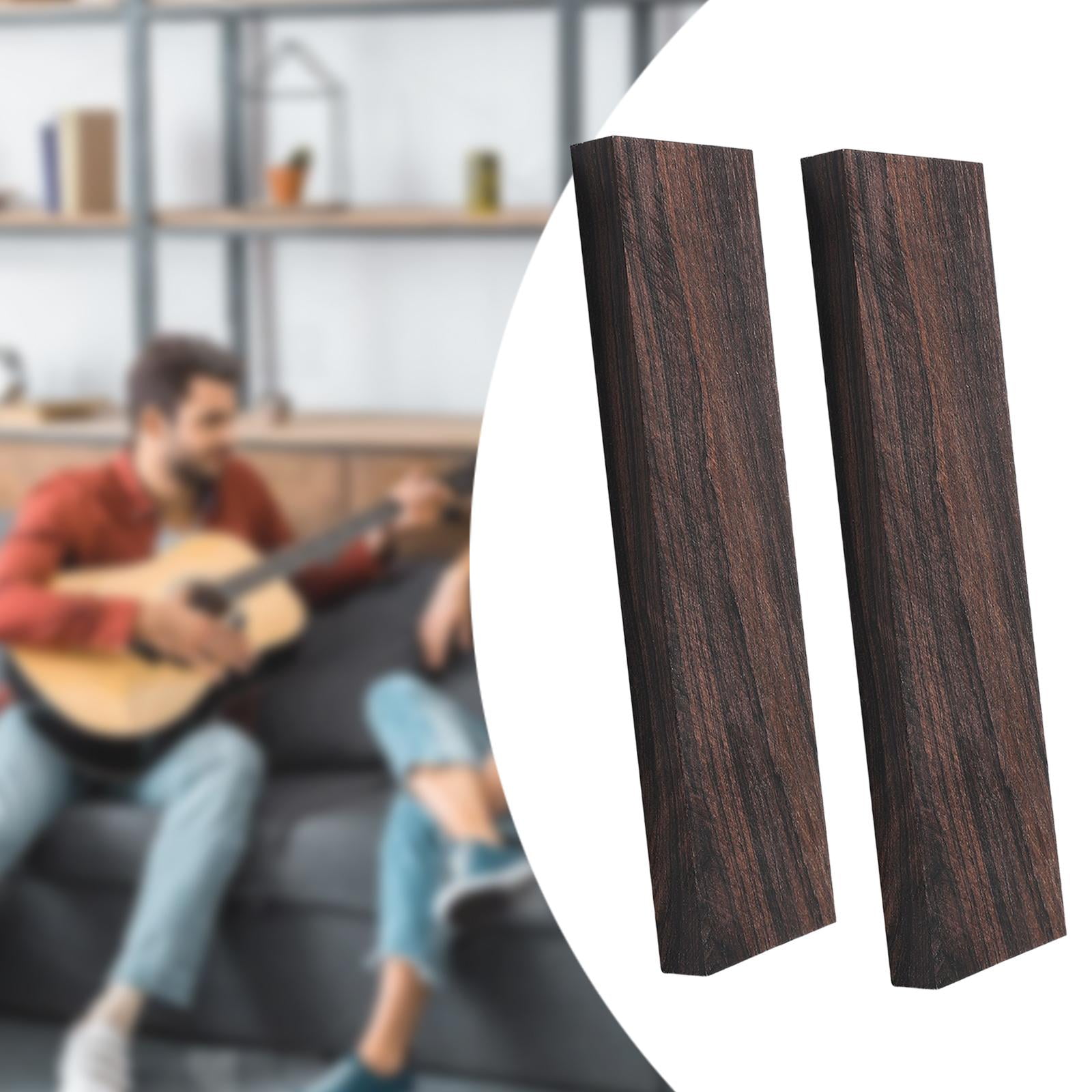 FVDPWYE Blackwood Lumber Blackwood Blank Bridges Smooth Surface for Crafts Musical Knobs 2 pc