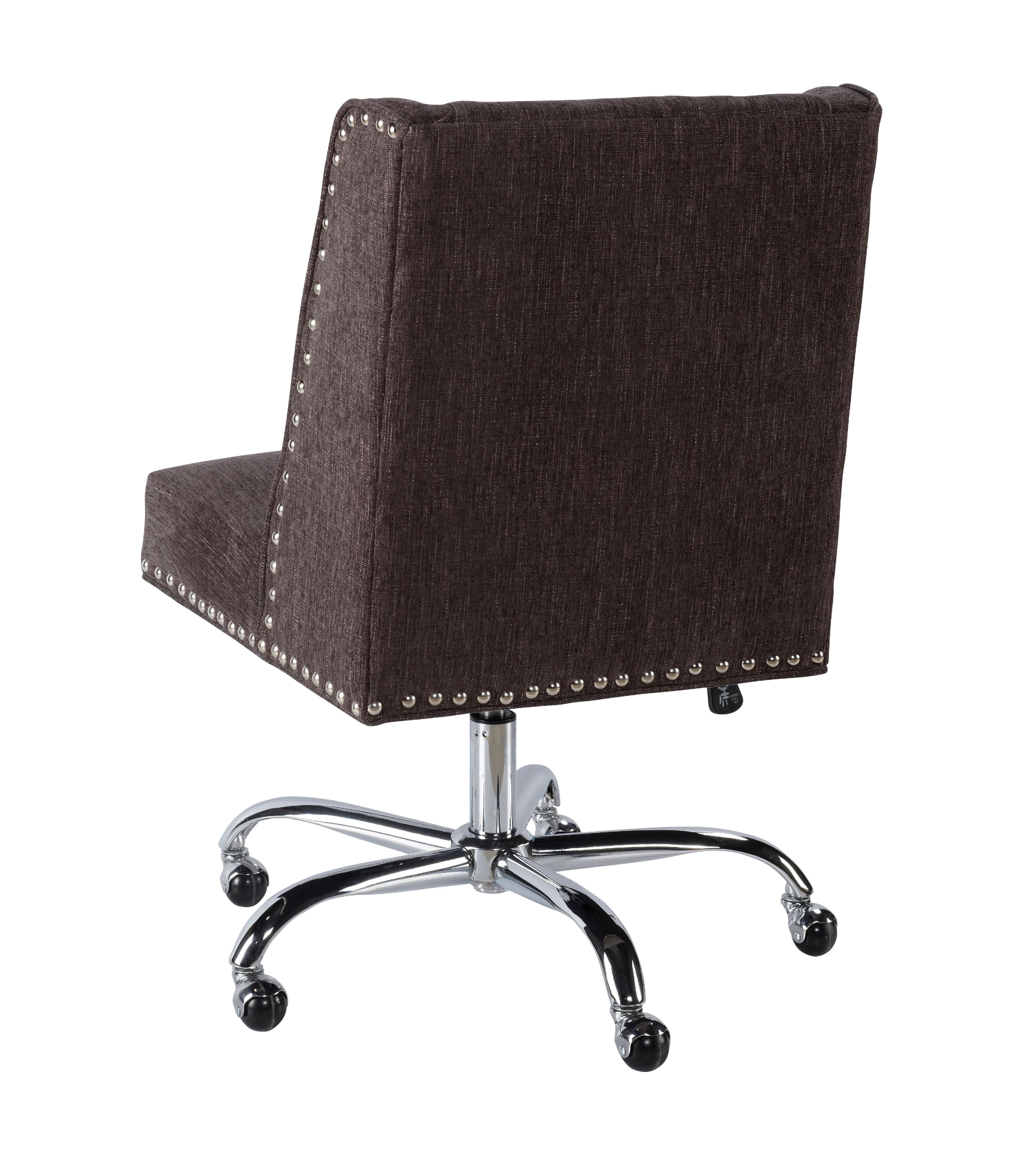 Linon Draper Office Chair, Multiple Colors and Base Options