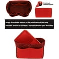thumbnail image 2 of CAILDANL Felt Purse Bag Organizer Insert with zipper Bag Tote Shaper Fit Speedy Neverful PM MM, 2 of 7