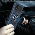 thumbnail image 4 of Phone Case for Samsung Galaxy A03S Hybrid Dual Layer with Rotate Magnetic Ring Stand Holder Kickstand, Rugged Shockproof Protective Cover for Galaxy A03S - Blue, 4 of 7