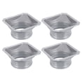 thumbnail image 1 of Unique Bargains 4 Inch Duct Connector Flange Square to Round Interface Metal Straight Pipe Air Duct, 4 Pcs, 1 of 5