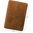 thumbnail image 2 of Clara Clark Bath Mat Bathroom Rug - Absorbent Memory Foam Bath Rugs - Non-Slip, Thick, Cozy Velvet Feel Microfiber Bathrug, Plush Shower, Toilet Floor Bathmats Carpet - Brown - Large Size 20?x32?, 2 of 8