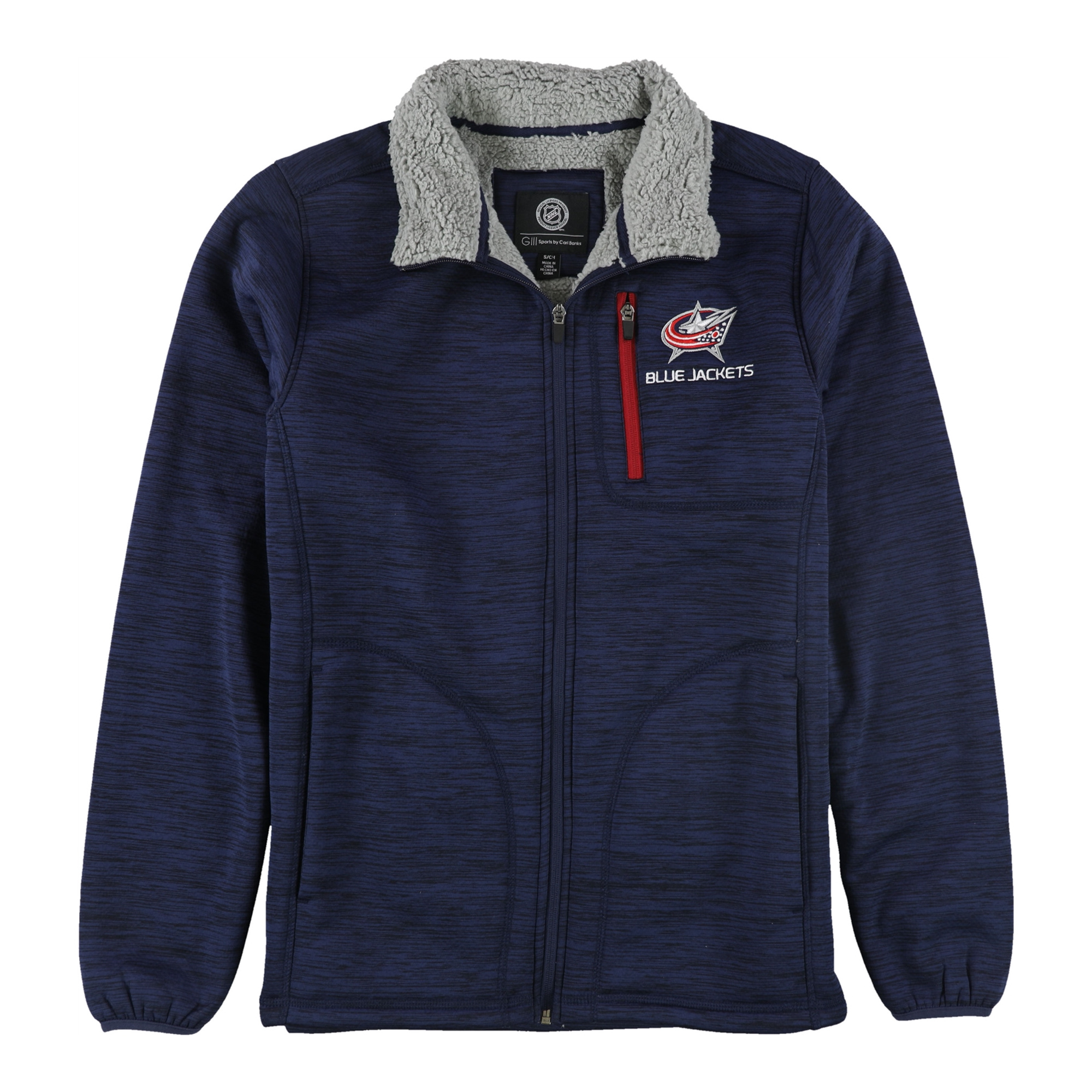 G-III Sports Veste Sherpa pour Hommes, Bleu, Petit