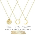 thumbnail image 5 of Fettero 14K Gold Plated Dainty Minimalist Circle Pendant Chain Necklace for Women Jewelry Gift, 5 of 6