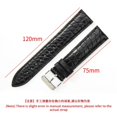 thumbnail image 4 of Correa de reloj de piel de cocodrilo de cuero genuino para hombre y mujer, hebilla de mariposa con aguja para Mido Longines Famous Master Omega IWC Watchband, 4 of 5