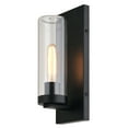 thumbnail image 6 of Grantley 1 Light Matte Black Indoor Outdoor Wall Sconce Clear Glass Cylinder Shade, LED Compatible, 6 of 12