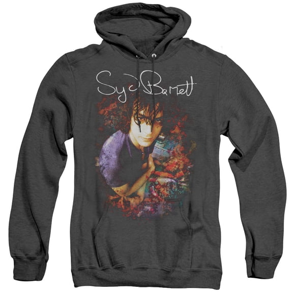 Syd Barrett Madcap Syd Adult Heather Hoodie Sweatshirt Black