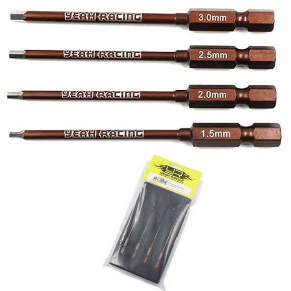 Yeah Racing YT-0194 Spring Steel Allen Hex Power Tip Set 1.5/2.0/2.5/3.0mm