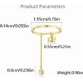 thumbnail image 5 of S925 Sterling Silver Wrap Adjustable Band Rings for Women Tiny Round Cubic Zirconia Link Chain Tassel Dangle Fish Rings Engagement Promsie Finger Band, 5 of 9