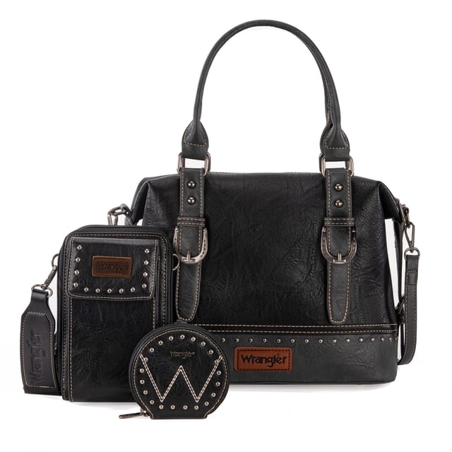 Set de bolsos Montana West Wrangler Doctor Bag para mujer, 3 piezas