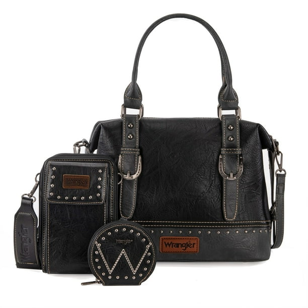 Set de bolsos Montana West Wrangler Doctor Bag para mujer, 3 piezas