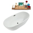 thumbnail image 4 of 67" Streamline N3301BGM Soaking Freestanding Tub and Tray With Internal Drain in Brushed GunMetal, 4 of 9