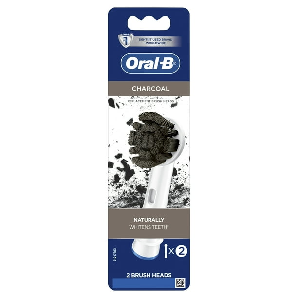 OralB Charcoal Electric Toothbrush Replacement Brush Heads Refill, 2