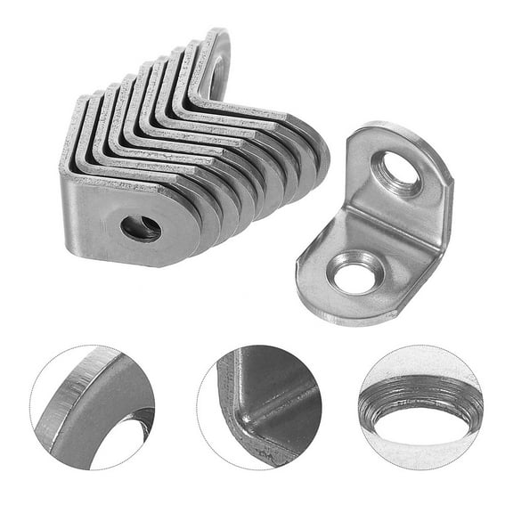 OATIPHO 24Pcs Stainless Steel L Brackets for Shelves Small Corner Shelf Braces