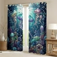 thumbnail image 2 of Erosebridal Ocean Jellyfish Curtains for Living Room,Sea Animal 30%-50% Blackout Curtains Set of 2 (38x45),Underwater World Room Decorative, 2 of 6