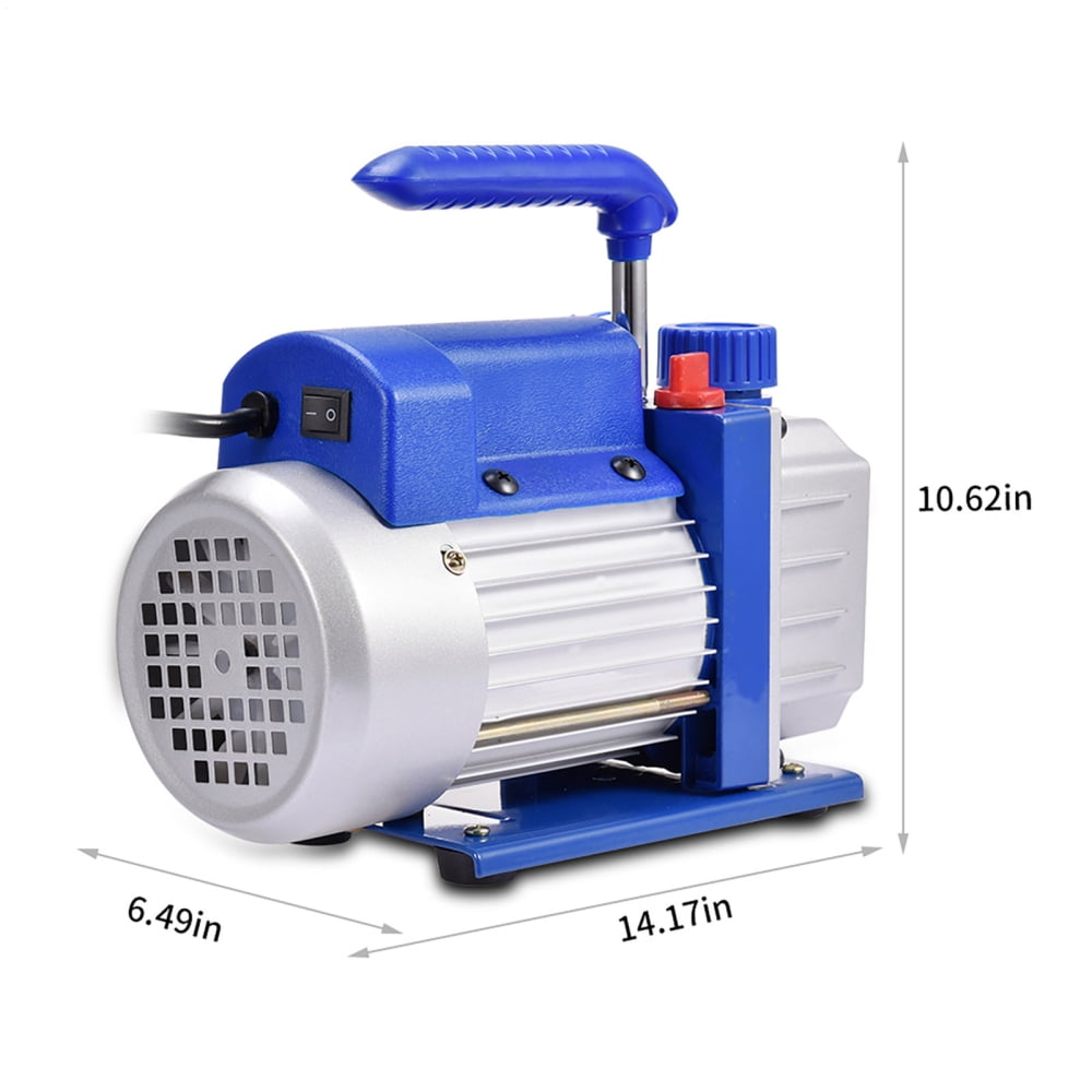 Industrial Blue 4CFM Vacuum Pump 110V | 1/4" Flare Port | HVAC/R Maintenance Tool