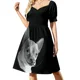 thumbnail image 2 of SAADOR DALI Vestido de manga corta vestido de verano Mujer vestido largo sensual para mujer, 2 of 8