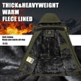thumbnail image 6 of TACVASEN Men's Winter Ski Snow Jackets Heavyweight Waterproof Warm Fleece Hiking Coat with Hood Multi-Pockets Army Green L, 6 of 7