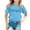 Blue1, variant on Toddler Girls Tee Tops Shell Starfish Printing Crewneck Short Sleeve Top Casual Wear Trendy Loose Kids Girls Summer Tee Tops,5 -6 Years