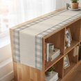 thumbnail image 6 of Retro Grey Table Runner, Farmhouse Buffalo Plaid Vintage Beige Washable Cotton Linen Table Runners 72 Inches Long, Dresser Scarf Runner for Dining Tables/TV Stands/Coffee/Cabinets 18''x72'', 6 of 9