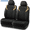 Beige Front Seat, variant on Skechers Premium Leather Car Seat Cover – Front Seat, Durable, Breathable, Universal Fit for Cars, SUVs, and Trucks - Black