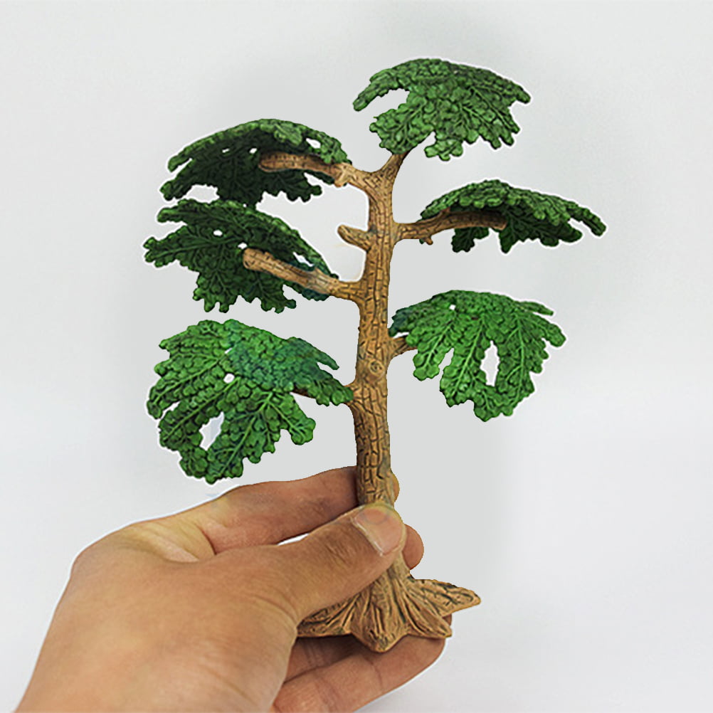 2pcs Landscape Tree Model Mini Pine Tree Cypress Model Kids Tree Toy for Office 