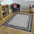 thumbnail image 2 of Casavani Entrance Cotton Living room kilim,Black 4x10 feet, 2 of 6