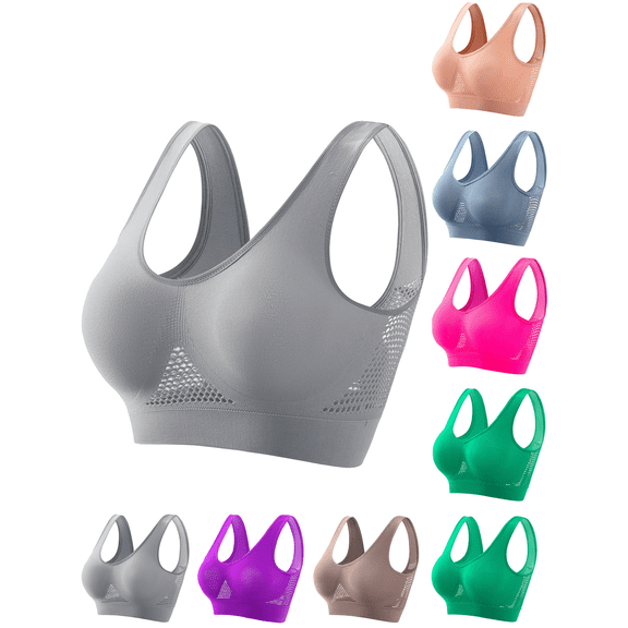 Bras for Women Everyday Comfort Seamless Bra Full Coverage Push Up Sport Bra Soft Breathable No Wire Bralettes, Size S-5XL