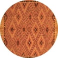thumbnail image 1 of Ahgly Company Indoor Round Oriental Orange Traditional Area Rugs, 6' Round, 1 of 1