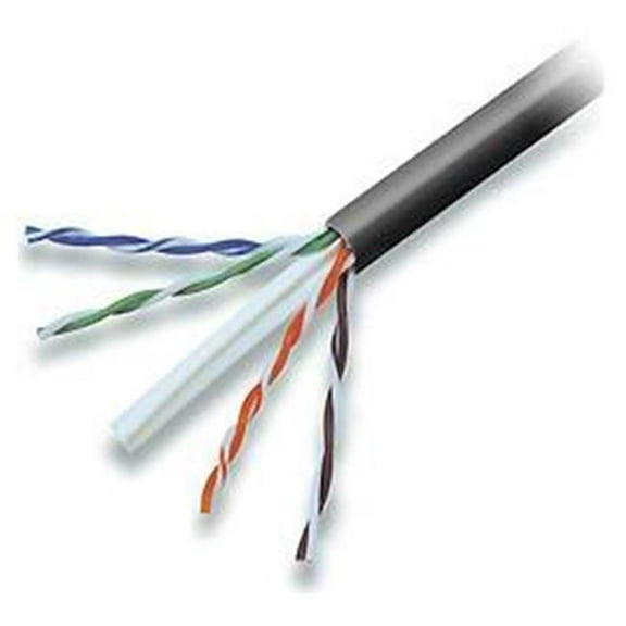 500 ft. 4 pair 23 awg Cat 6 Solid Pvc Bulk Cable - Black - 500'