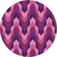 thumbnail image 1 of Ahgly Company Machine Washable Indoor Round Transitional Medium Violet Red Pink Area Rugs, 8' Round, 1 of 7