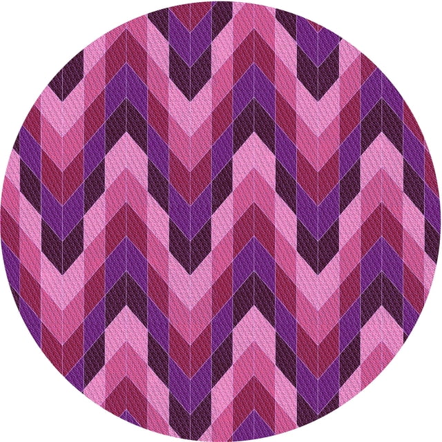 Ahgly Company Machine Washable Indoor Square Transitional Medium Violet Red Pink Area Rugs, 3' Square