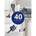 thumbnail image 5 of eIMMA Cordless Vacuum Cleaner, Strong Suction, 40 mins Runtime, 6-in-1 Vacuum Cleaner with Detachable 2200mAh Rechargeable Battery, Lightweight Stick Vacuum for Hardwood Floor Carpet Pet Hair, Blue, 5 of 7