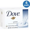 Dove White Cream Beauty Bar, 3.15 oz (Pack of 4)