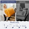 thumbnail image 2 of EnHomee 58.6" Foldable Sofa for Adult Loveseat Sofa Couch with Deep Seat Adjustable Floor Sofa Couch with 4 Pillows,Orange, 2 of 9