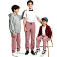 thumbnail image 4 of School Uniform for Teens Boys Baggy Joggers Pants Preppy Workout Athletic Casual Plus Size Lightweight Fall Sweatpants 3-13Y, Pink, 120, 4 of 4