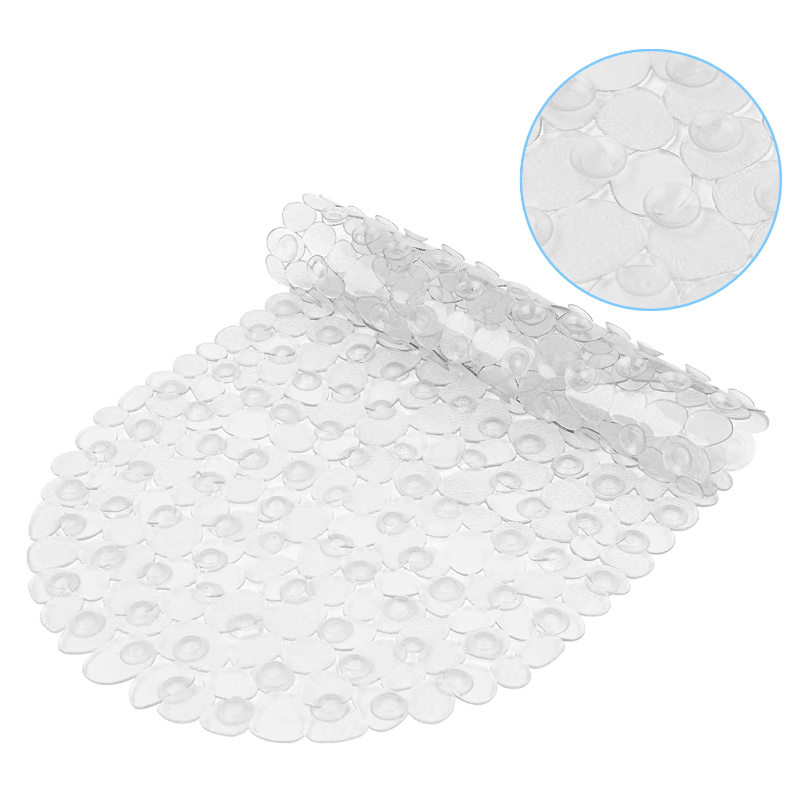 Carmoion Bath Mat Non-Slip Rubber Shower Mat with Drain Holes Suction Cups  Quick Drain Easy