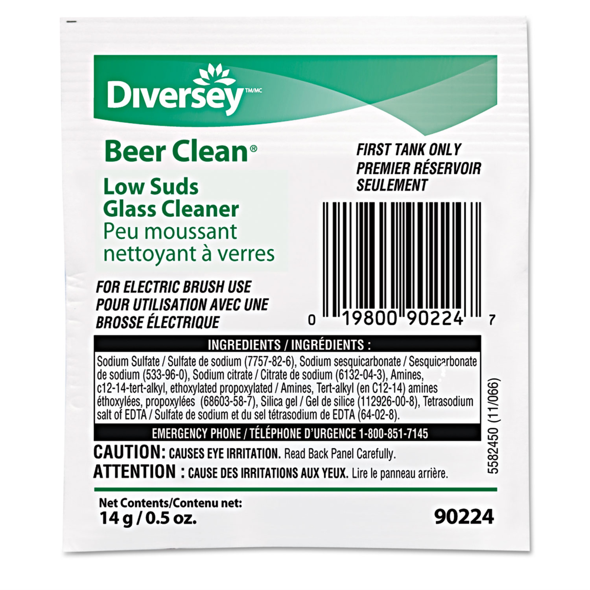 Diversey Beer Clean Glass Cleaner ,CLEANER,BER,GLS,SUD,100CT Walmart