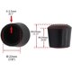 thumbnail image 2 of Juego de 4 tapas de goma antideslizantes cuadradas para patas de sillas, patas de mesa, 40 x 40 mm (4,0 x 4,0 cm), negro Zhivalor XDJZ-111-17, 2 of 6