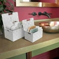 thumbnail image 6 of Sorbus Storage Box Woven Basket Bin Container Tote Cube Organizer Set Stackable Storage Basket Woven Strap Shelf Organizer Built-in Carry Handles (White), 6 of 10