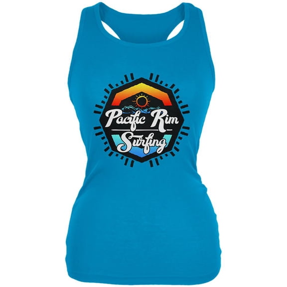 Pacific Rim Surfing Juniors Soft Tank Top Turquoise MD