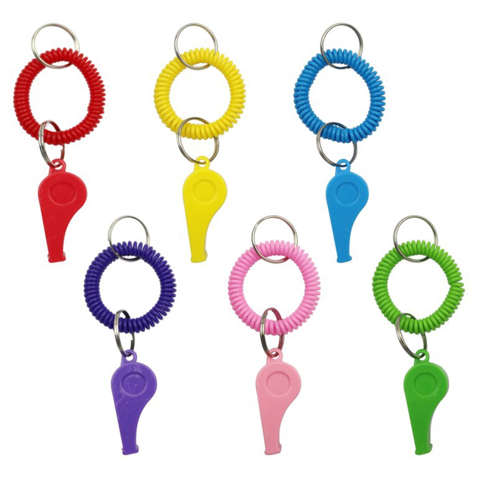 12pack Bright Plastic Sports Whistles Waterproofed Colorful Plastic Referee Whistles for Coaches Referees