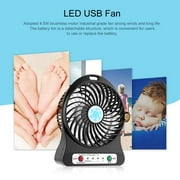 Portable Mini LED Fan Air Cooler Battery Operated USB Charging LED Light Fan