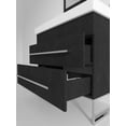 thumbnail image 4 of Fine Fixtures - Modern Black Marble 36" Bathroom Vanity Set,Chrome Hardware, vitreous China Sink Top, 4 of 8