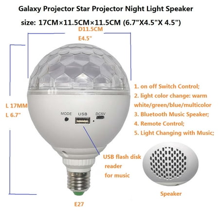 Galaxy Projector Star Night, Star Projector Light Bulb