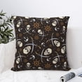 thumbnail image 4 of Yiaed Pirate Skulls Print Pillow Covers Super Soft Decorative Square Throw Pillow Covers Case Cushion Covers for Sofa Couch Bedroom Car Decor（No pillow core）-22"x22", 4 of 7