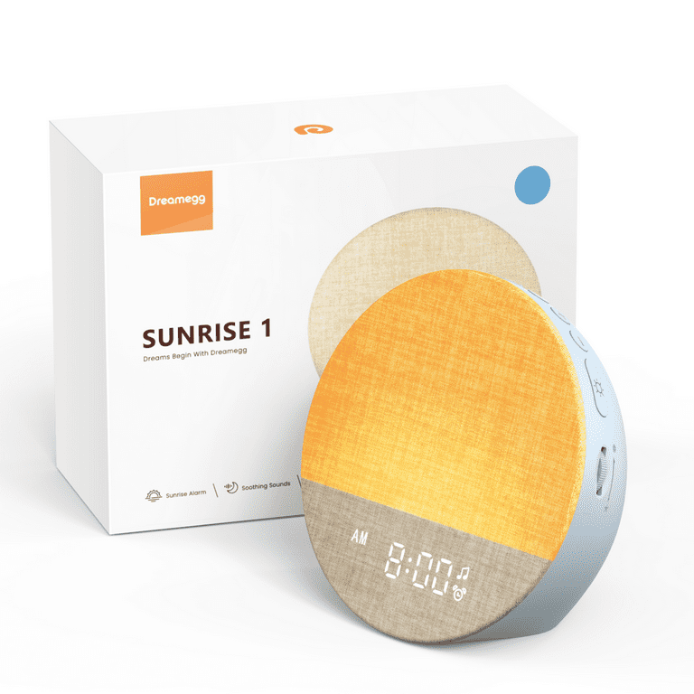 Dreamegg Sunrise Alarm Clock with Sound Machine for Sleep, White