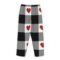 thumbnail image 5 of Balery Heart Black Buffalo Plaid Gingham print Women's Pajama Pants,Ultra Lightweight Pjs,Lounge Pant-XX-Large, 5 of 9